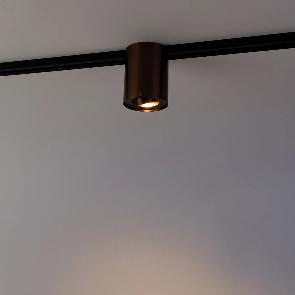 Modern 1 fázisú sínrendszer spotlámpa sötét bronz - Rondoo Up