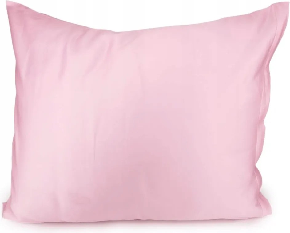 Pamut szatén párnahuzat 70x80 világos rózsaszín