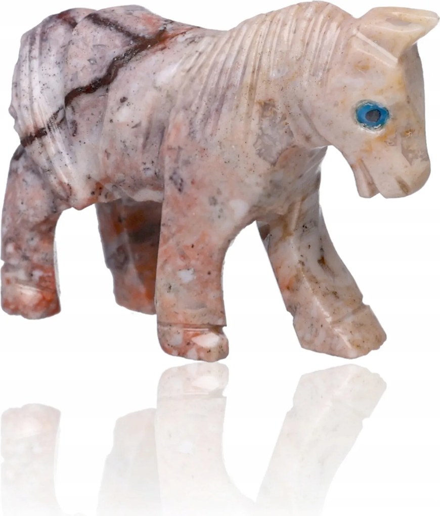 Ló figura Ló A szabadság szimbóluma Kitartás Erő Faragott kő 4 cm