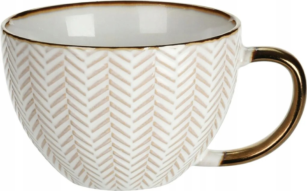 Kerámia bögre Queen 400 ml Nagy Krém Arany Kávé Tea Ajándék