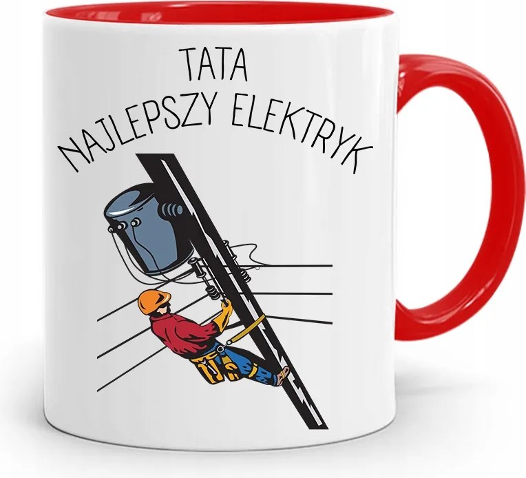 Piros Bögre Apának A Legjobb Villanyszerelő Nyomtatott Fényképpel