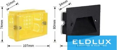 ELDLUX ES49-NF Kültéri Falba Építhető Lámpa LED IP44
