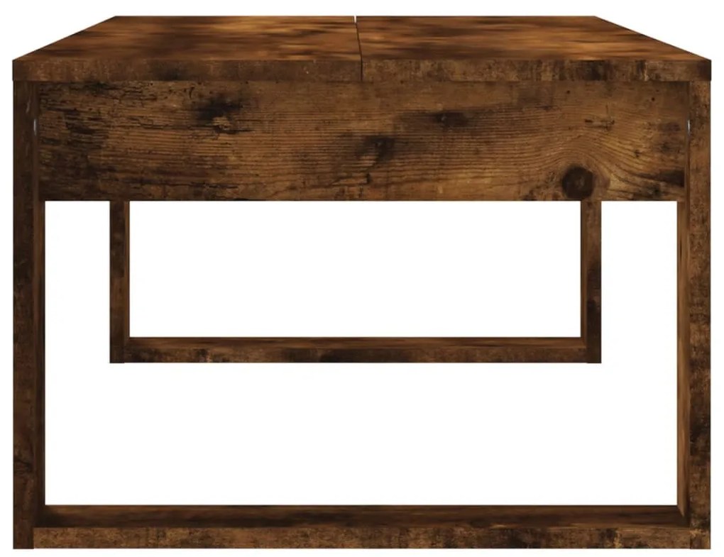 füstös tölgy színű szerelt fa dohányzóasztal 102x50x35 cm