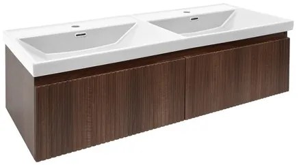 SAT Evolution Fürdőszobaszekrény mosdóval 118x30x44,8 cm Aida dió matt SATEVO120NAU5