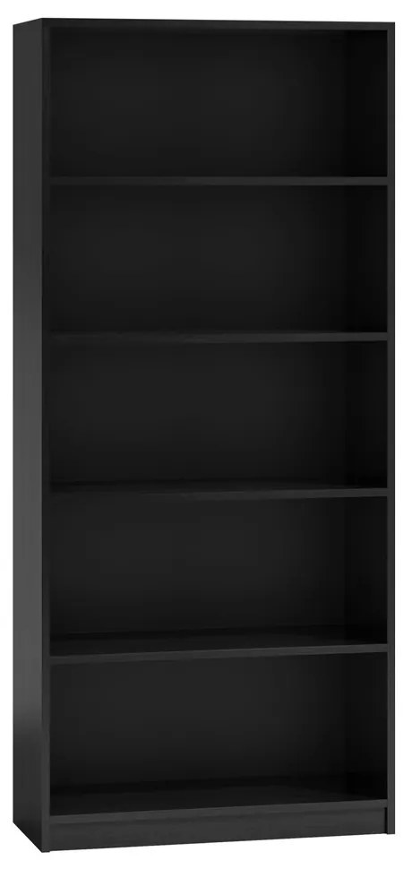 Aldabra R80 polcos szekrény, 80x182x30 cm, fekete