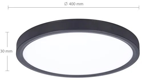 Brilagi-LED Dimmelhető lámpa ESTELA LED/48W/230V 3000-6500K ø 40 cm fekete + távirányító
