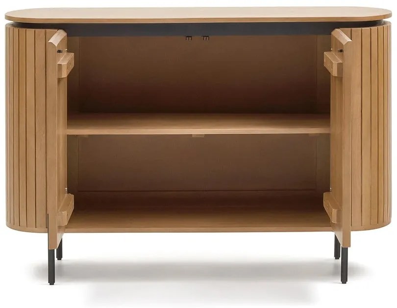 Natúr színű mangófa alacsony komód 120x80 cm Licia – Kave Home