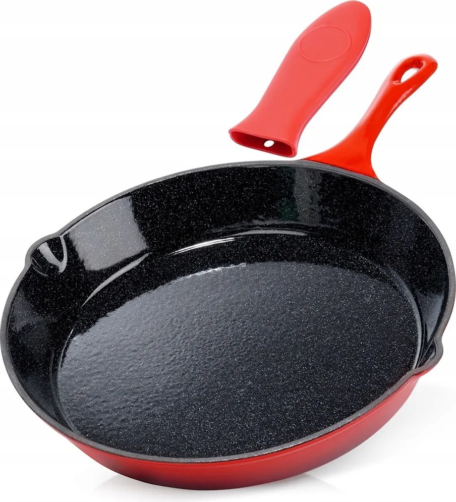 Zománcozott Öntöttvas serpenyő indukciós gázs sütéshez 30 cm