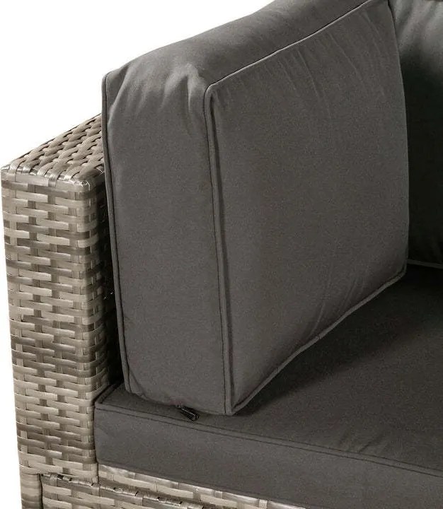 Juskys Nassau kerti rattan bútor szett - bézs-szürke