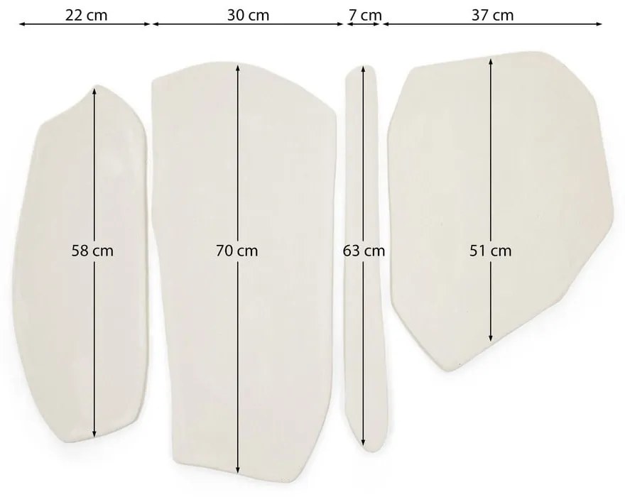 Fali dekoráció készlet 4 db-os 95x68 cm Siluna – Kave Home
