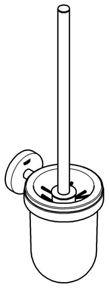 GROHE 41185DC0 - ESSENTIALS WC-tisztító készlet, rozsdamentes acél