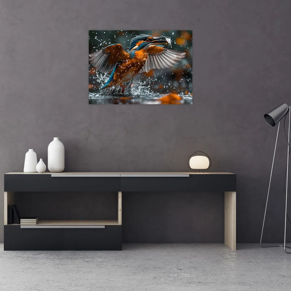Üveg kép - Január (70x50 cm)