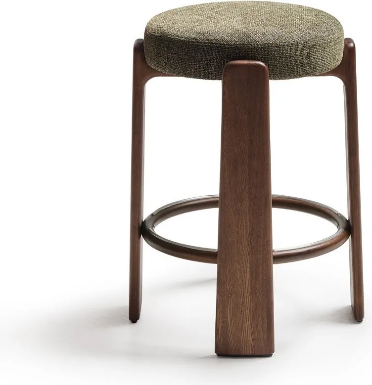 Zöld-sötét natúr színű kőrisfa bárszék (ülésmagasság 65 cm) Granite – Kave Home