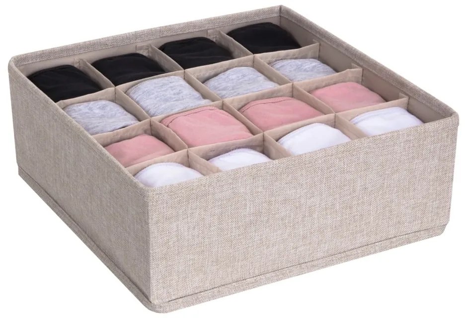 Drawer bézs fiókrendszerező 16 rekesszel - Bigso Box of Sweden