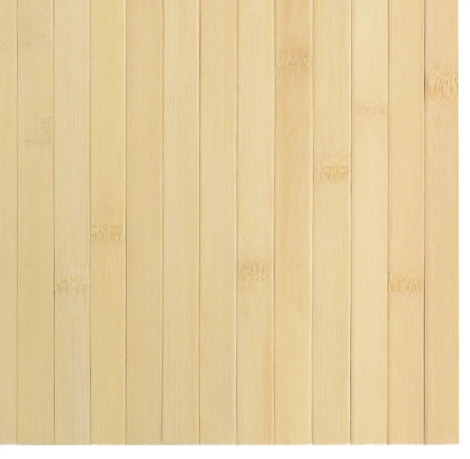 négyszögletű világos természetes bambusz szőnyeg 100 x 200 cm