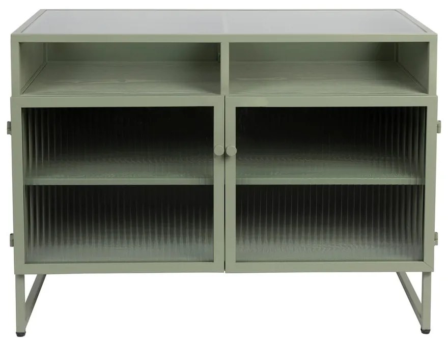 Zöld tálalószekrény 80x58 cm Herbe – White Label