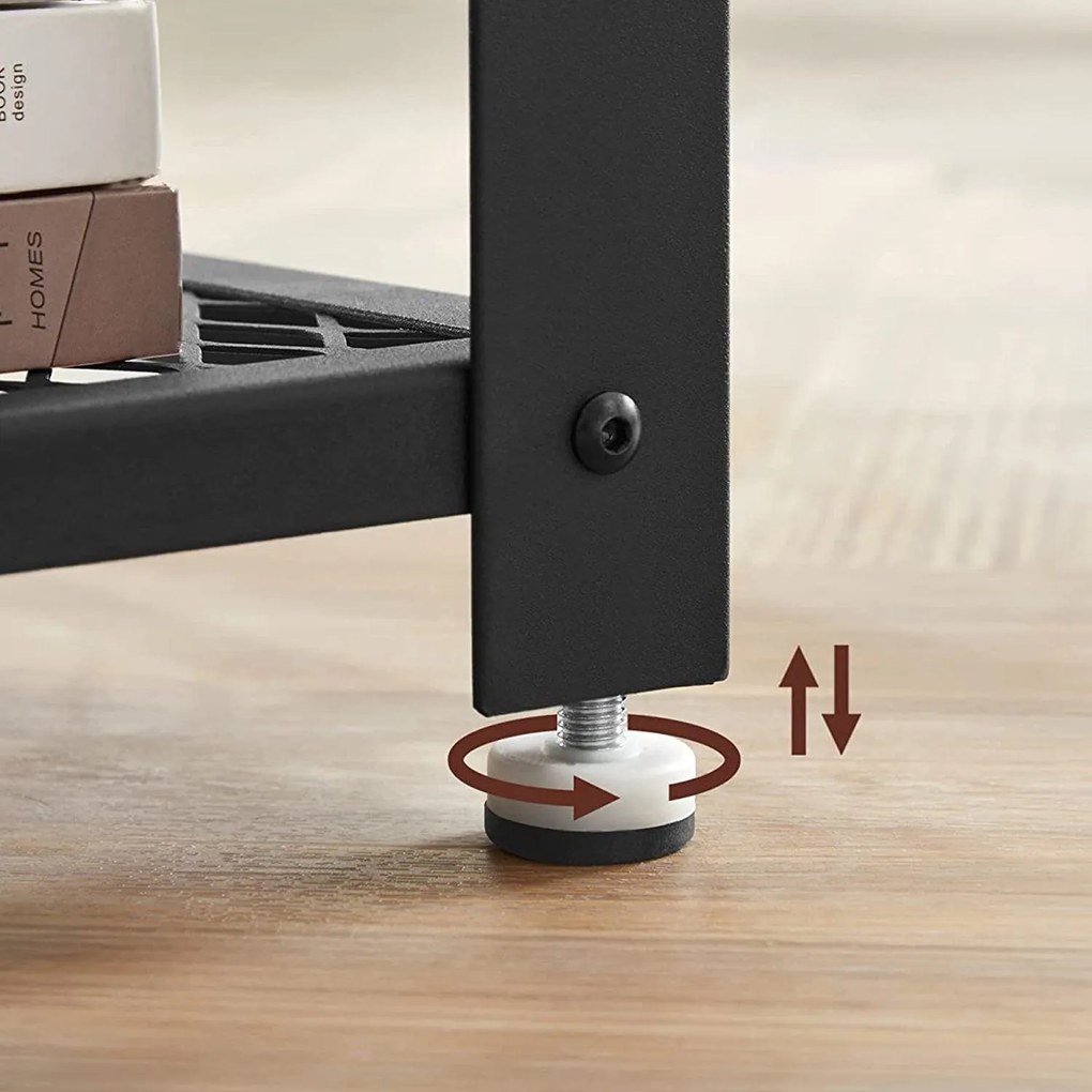 Dohányzóasztal rácsos polccal, rusztikus barna