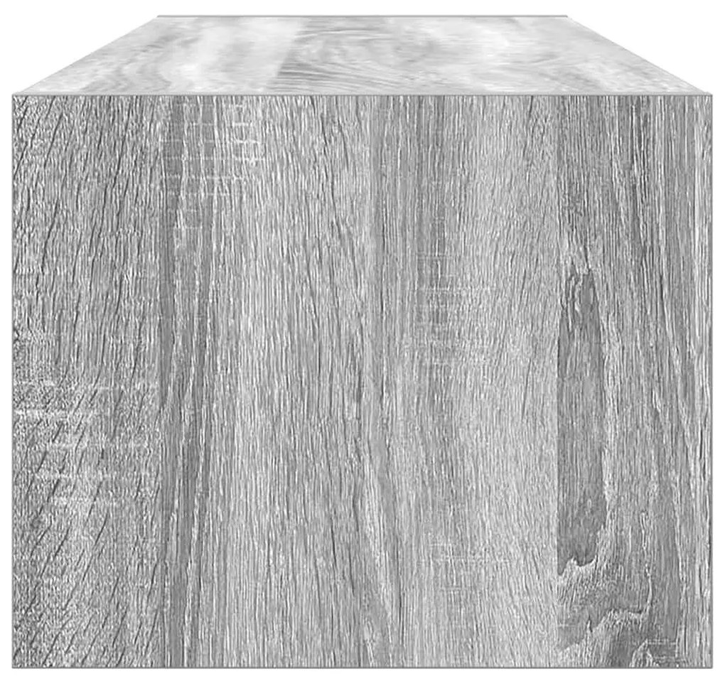 2 db szürke sonoma szerelt fa fali TV-szekrény 100x31x25,5cm