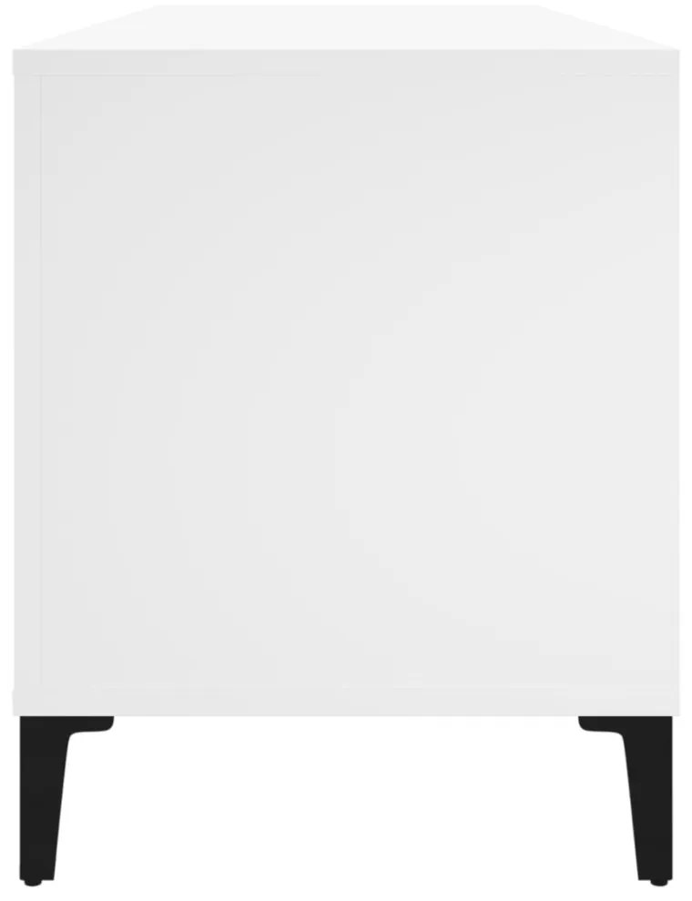 fehér szerelt fa hanglemezszekrény 100 x 38 x 48 cm