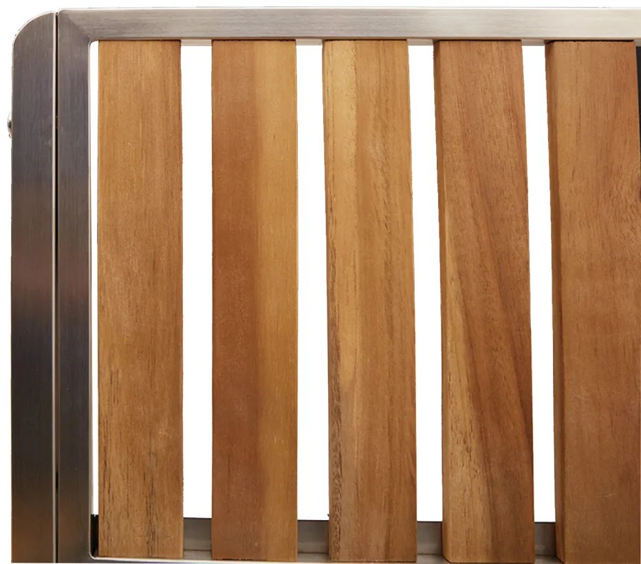 5 darabos Kert Étkező Garnitúra Tömör Akácfából, Kültéri Étkezőasztal 150x90x75 cm Tömör Akácfából, Összecsukható Kert Székek 4 db Tömör Akácfából és Fém