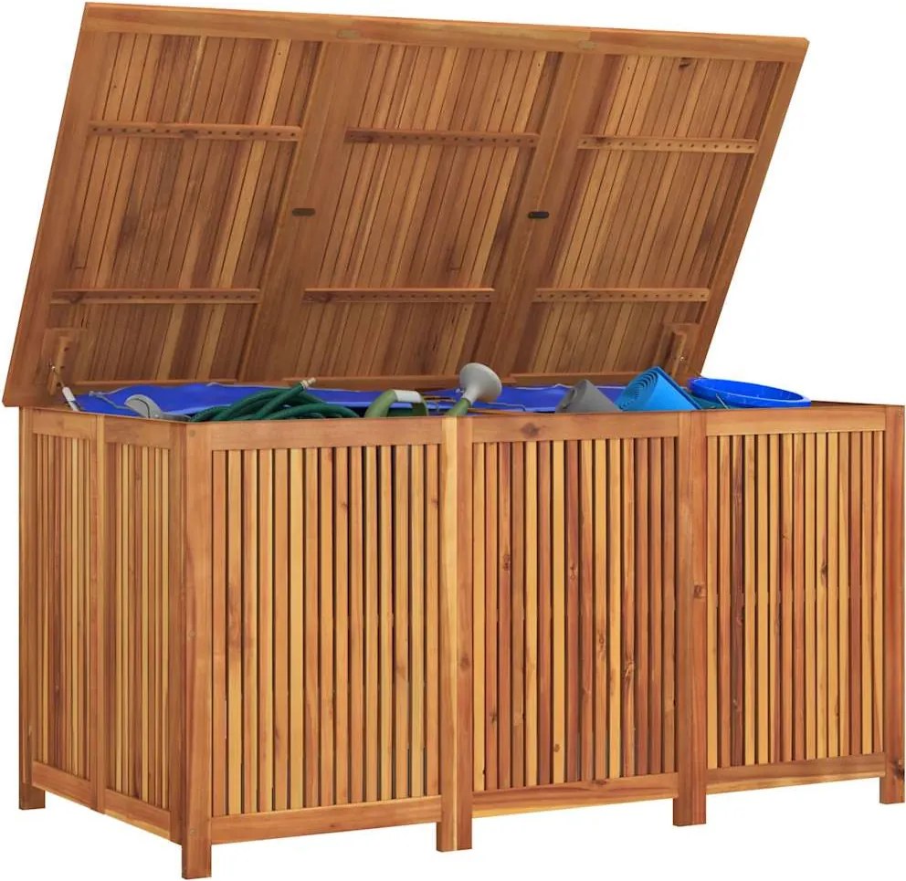 vidaXL tömör akácfa kerti tárolóláda 150x80x75 cm