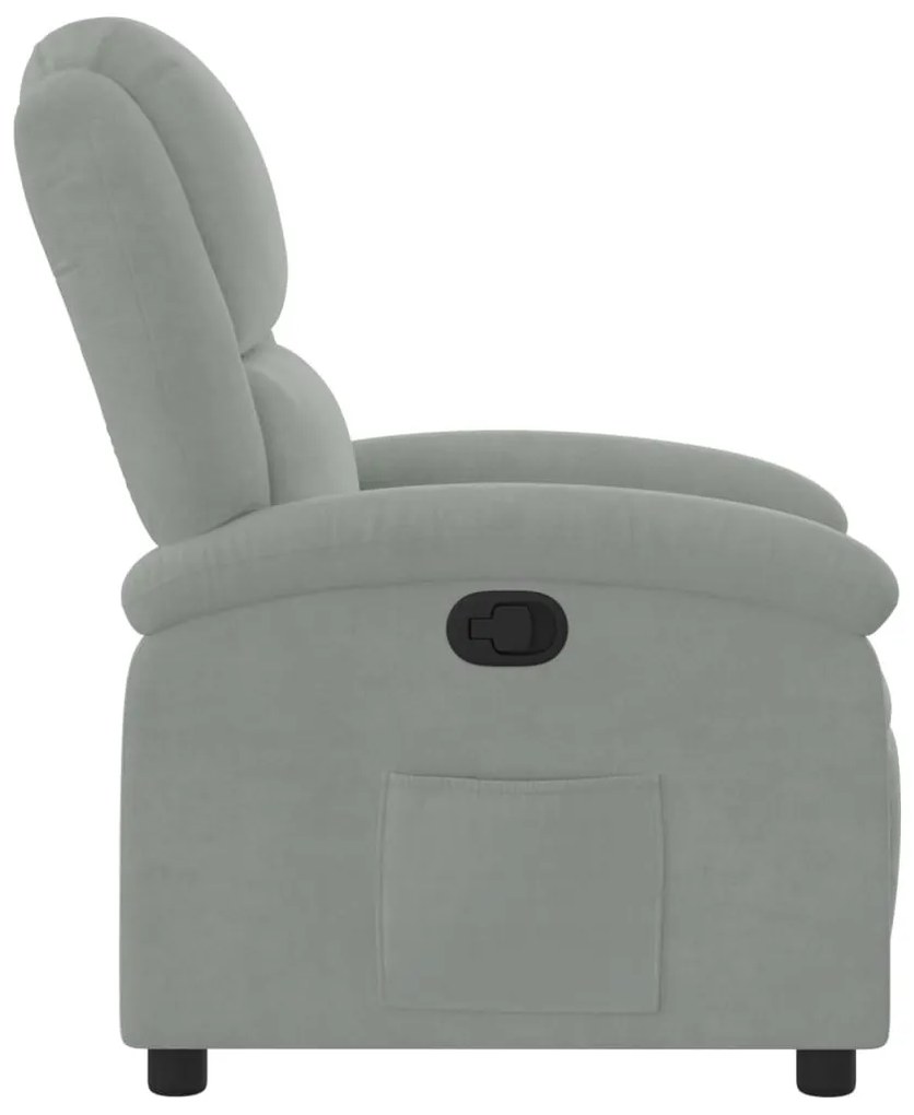 világosszürke bársony relaxfotel