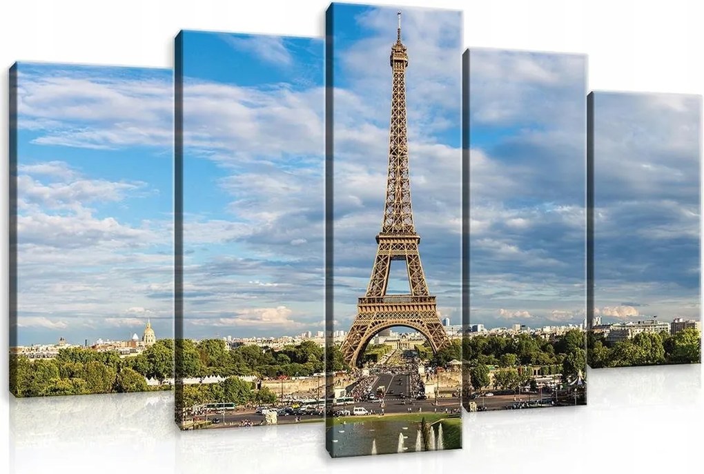 Vászonkép falikép város Párizs torony 100x60