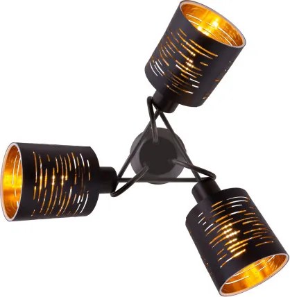 Globo 15342-3D Függeszték fém fekete-arany. 3xE14 40W 230V