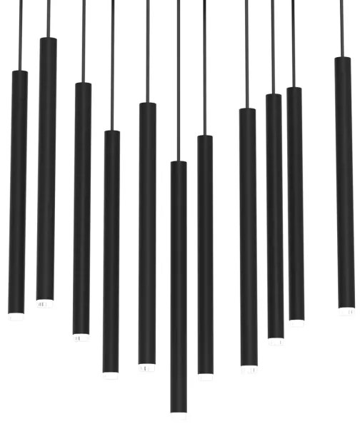 Csillár zsinóron MONZA 11xG9/8W/230V fekete