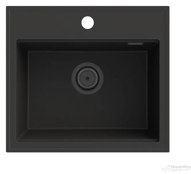 Gamma Modern 5055, 1 rekeszes gránit mosogató 560x500x210 mm, fekete, GMA-ZM-55-BK