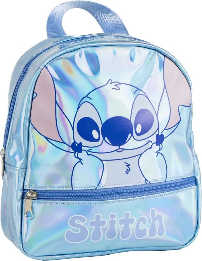 Disney Lilo és Stitch, A csillagkutya Iridiscente hologrammos hátizsák, táska 23 cm
