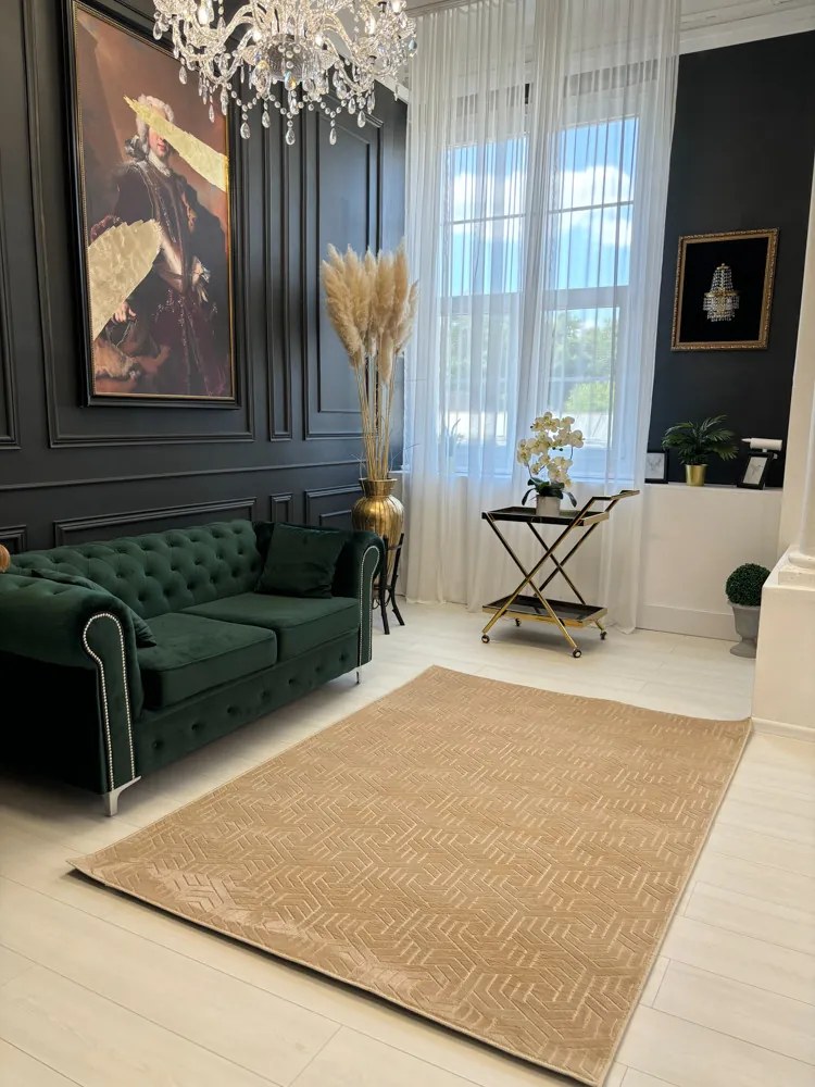 Dinasru bézs shaggy szőnyeg 80x150 cm