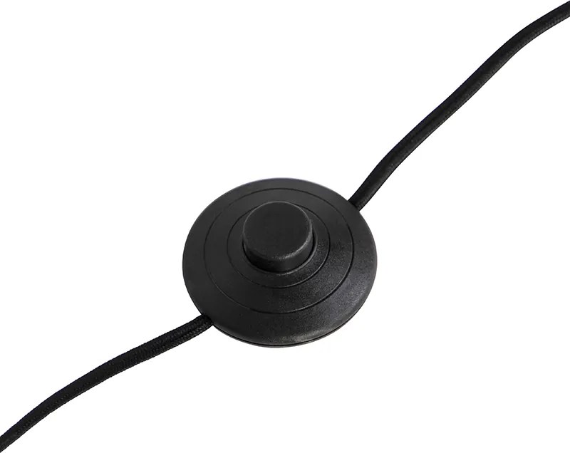 Modern állólámpa fekete bézs buklé árnyékolóval 40 cm - Simplo