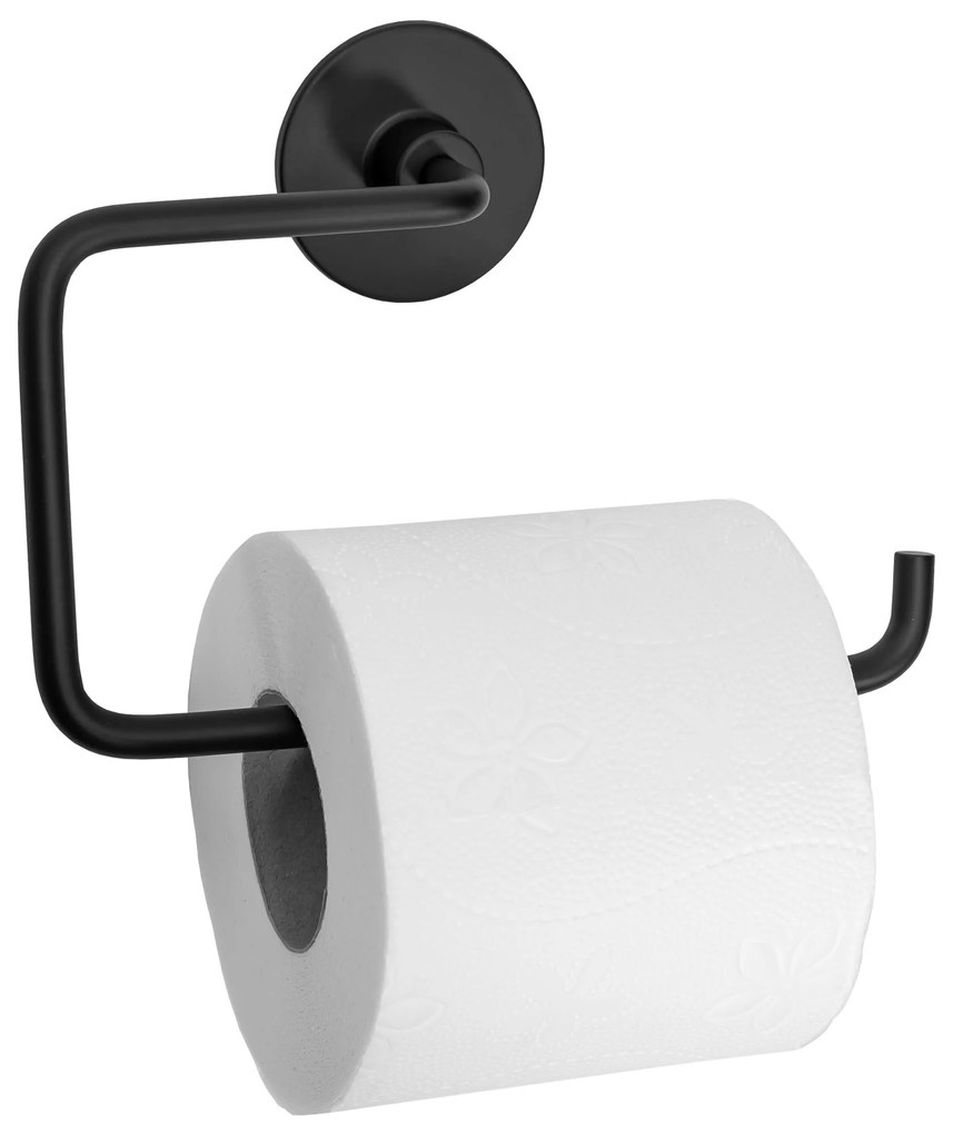 Falra szerelhető wc papír tartó Black 322204