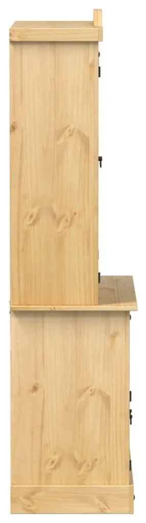 Corona tömör fenyőfa vitrinszekrény 100 x 48,5 x 179 cm