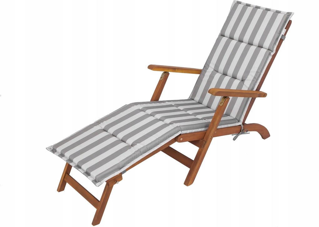 Csíkos kerti napozóágy párna 182x42cm