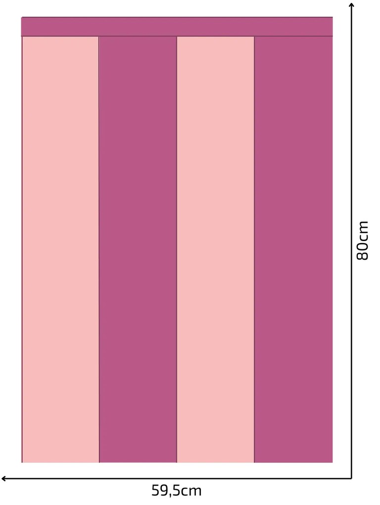 PIPPER. Textil öntapadó tapéta - Egy téglalap - Cukorka rózsaszín színű Méret: 100cm, Szín: Sápadt