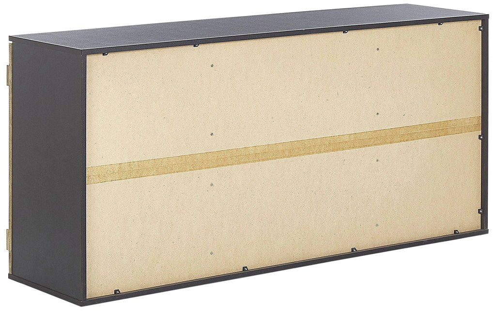 Rusztikus Komód Világosbarna És Fekete Színben SALTER Beliani