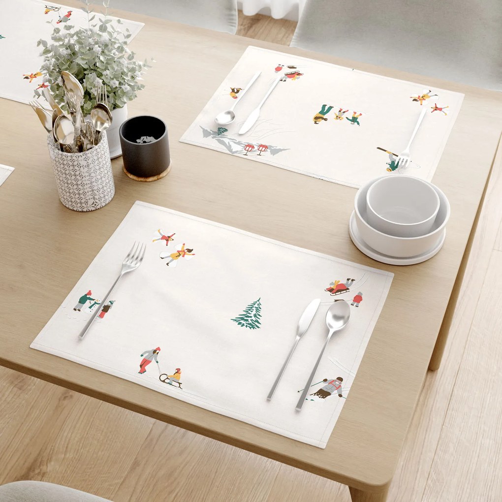 Goldea pamut reggeliző alátét - téli örömök - 2db 30 x 40 cm