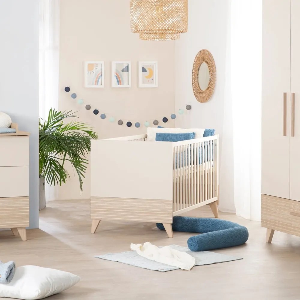 Bézs babaágy állítható magassággal 70x140 cm Sidney – Roba