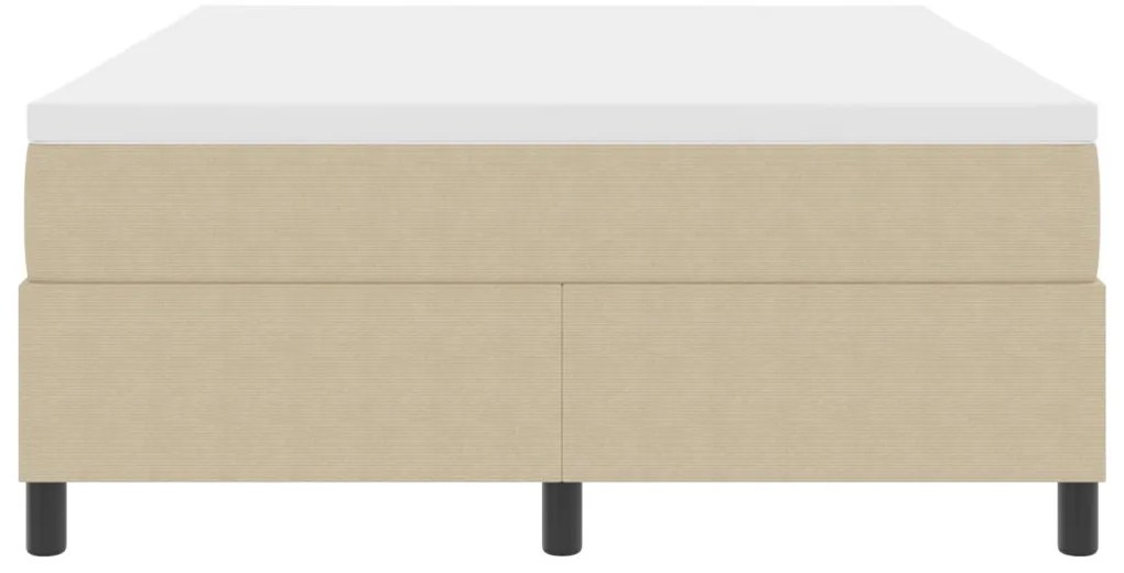 Box Spring Ágy Matraccal Világos Zöld Szürke 140x200 cm Kordbársony Anyag