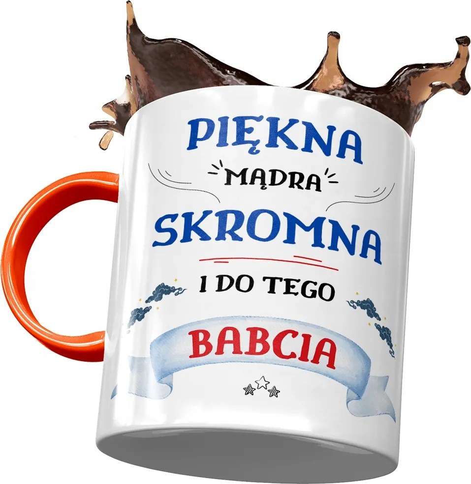 Narancssárga bögre Nagymama Napjára Nyomtatott Fotóval