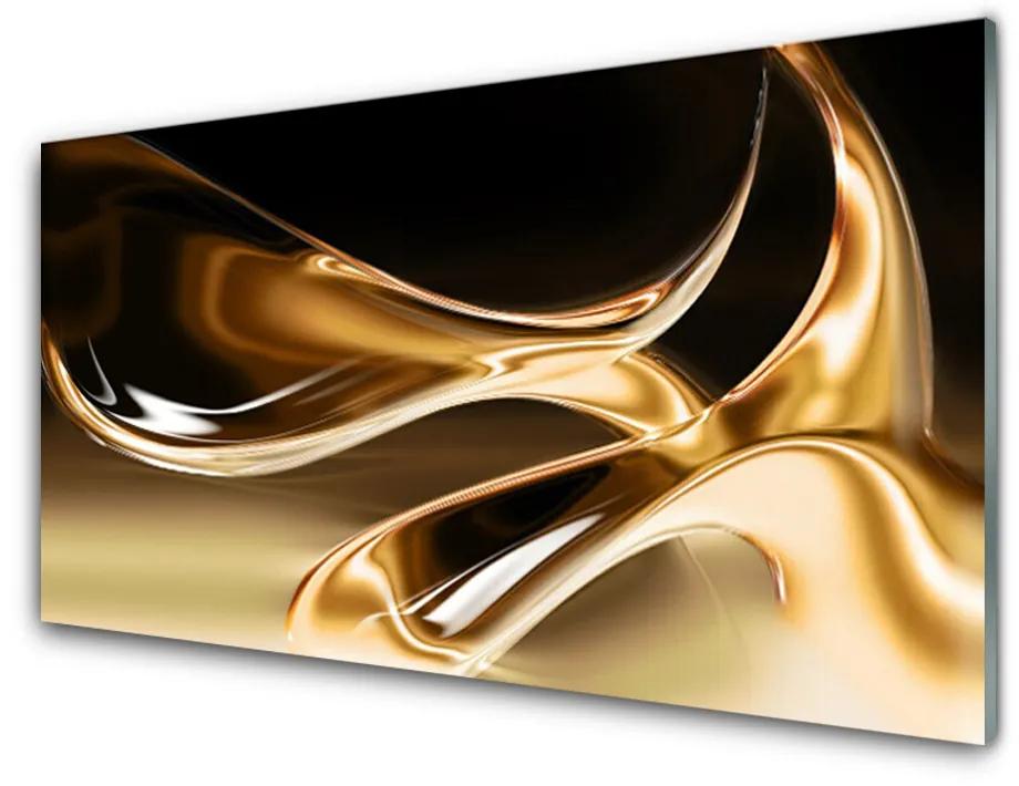 Akrilüveg fotó Arany Abstract Art művészeti 140x70 cm
