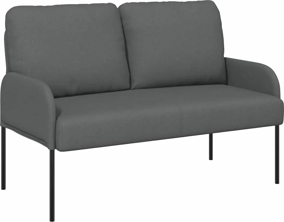 vidaXL Kanapék párnával 110cm Sötétszürke Furnér