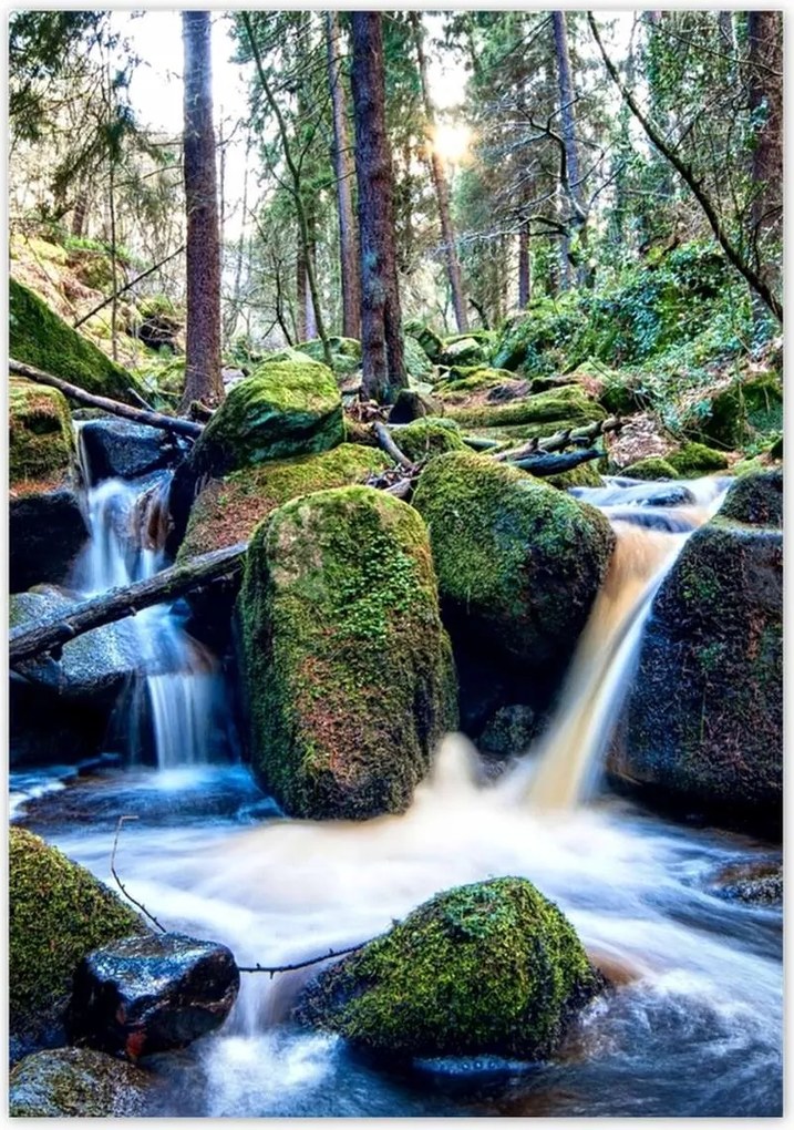 Poszterek 70x100 Hegyi patak Tájkép