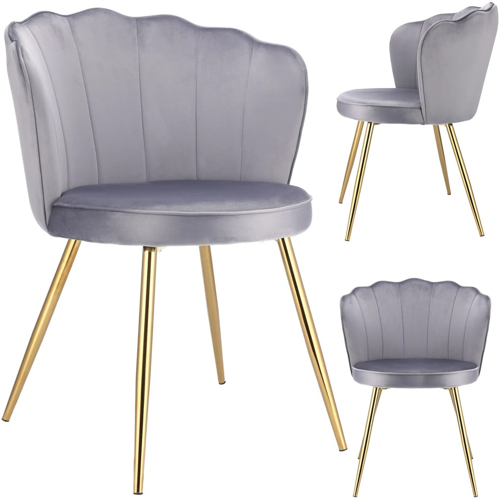 FIORE étkezőszék - szürke/arany