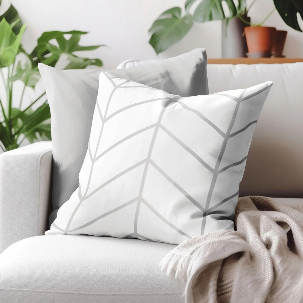 Goldea pamut párnahuzat - cikkcakk fehéren 40 x 60 cm