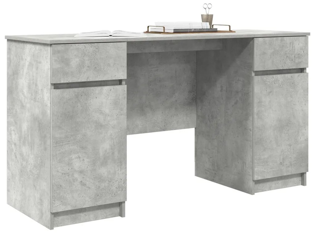 Asztal Betongris 140x49x76 cm Mérnöki Fa