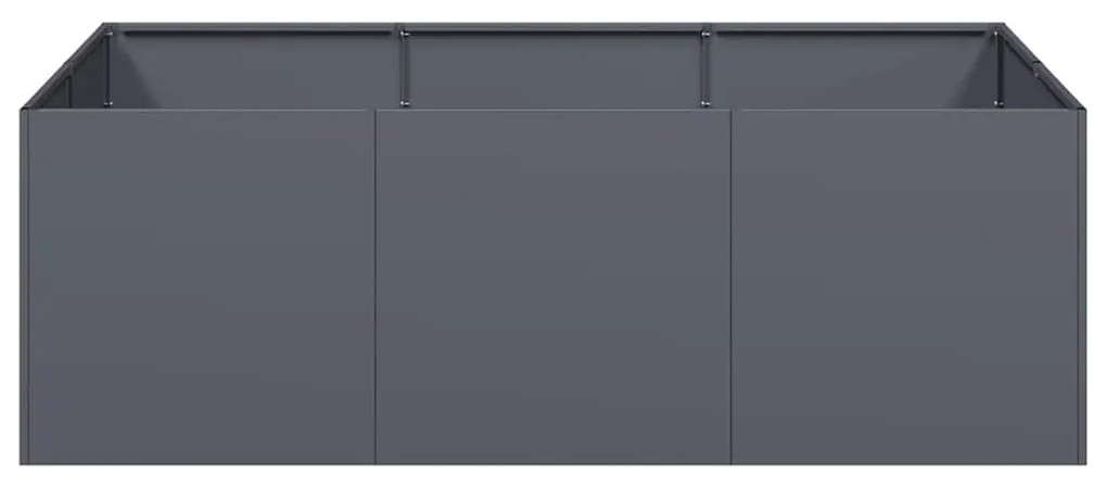 vidaXL növénytartó antracit 120x80x40 cm acél