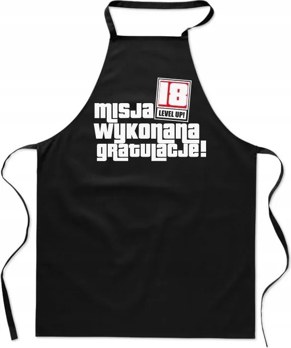 Konyhai Kötény fekete Születésnap 18 éves Tizennyolcas Ajándék FA_471_cz